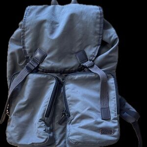 Vintage Columbia Backpack – Rugged Nylon, Dual Front Pockets, Classic Style